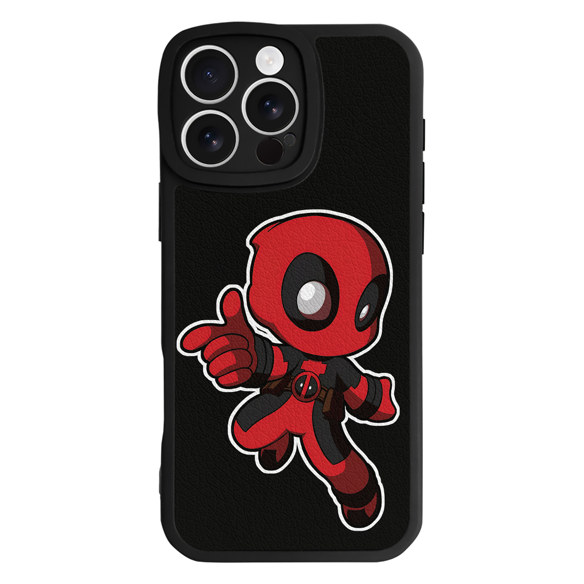（画像用） Deadpool デッドプール 【iPhone 16シリーズ対応】シリコンスマホケース（レザー調） 材質：シリコン